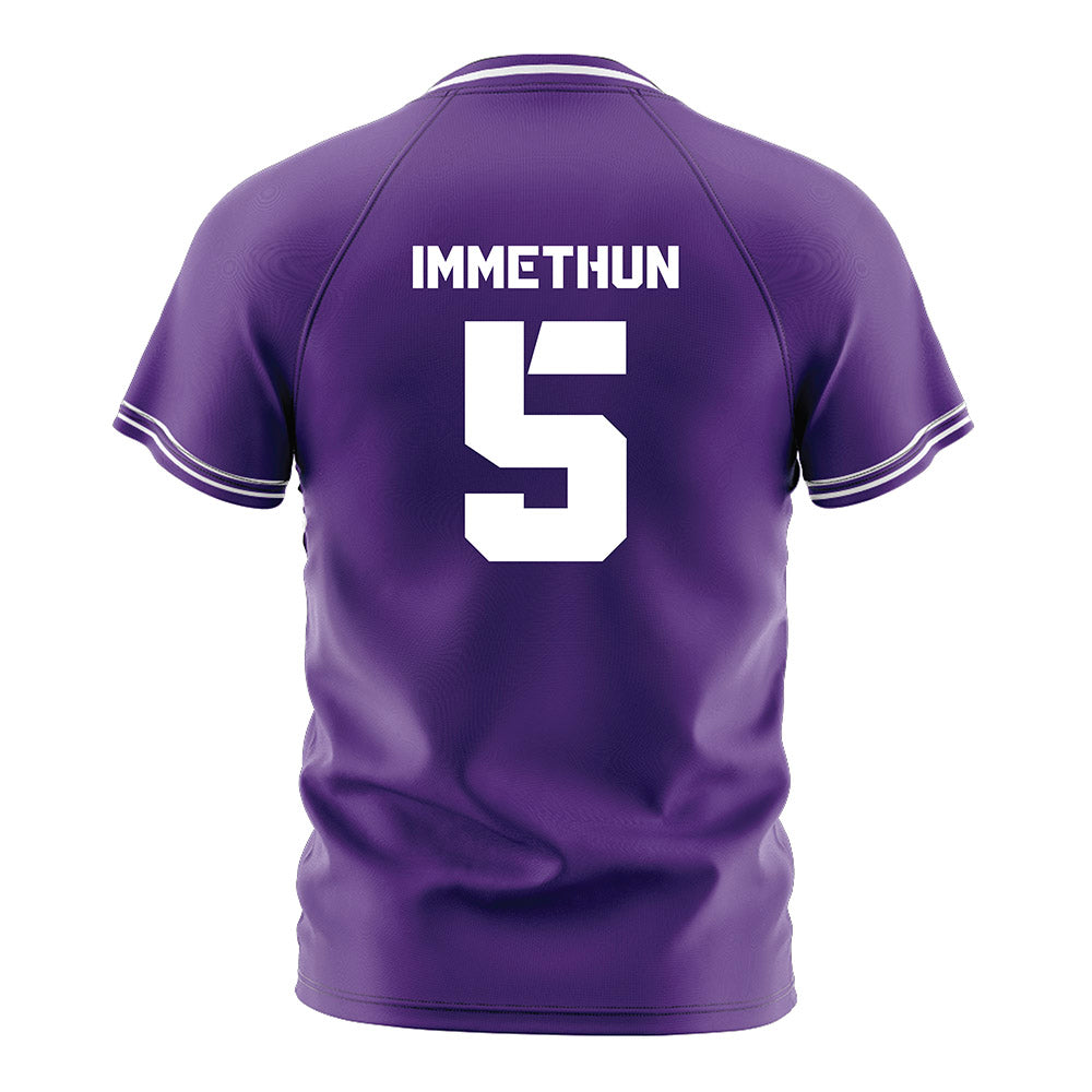 TCU - NCAA Women's Soccer : Jennie Immethun - Purple Soccer Jersey