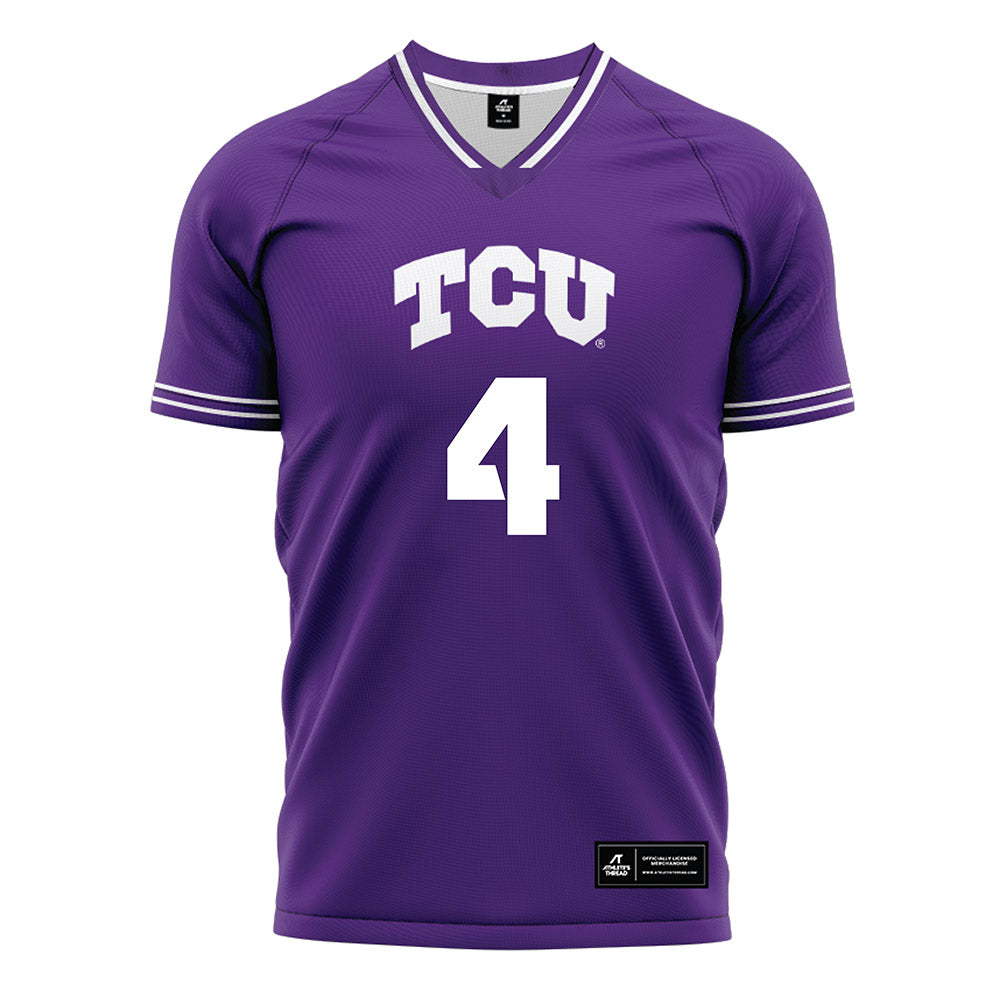 TCU - NCAA Women's Soccer : Yasmine Decombe - Purple Soccer Jersey-0