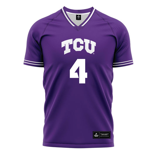 TCU - NCAA Women's Soccer : Yasmine Decombe - Purple Soccer Jersey-0