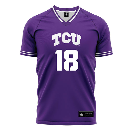 TCU - NCAA Women's Soccer : Emma Yolinsky - Purple Soccer Jersey-0