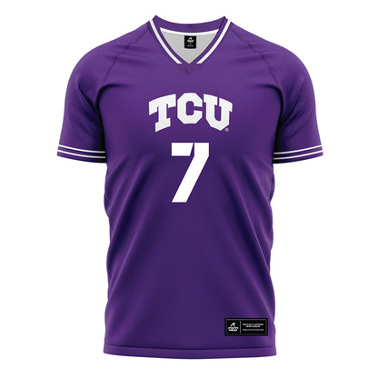 TCU - NCAA Women's Soccer : Seven Castain - Purple Soccer Jersey