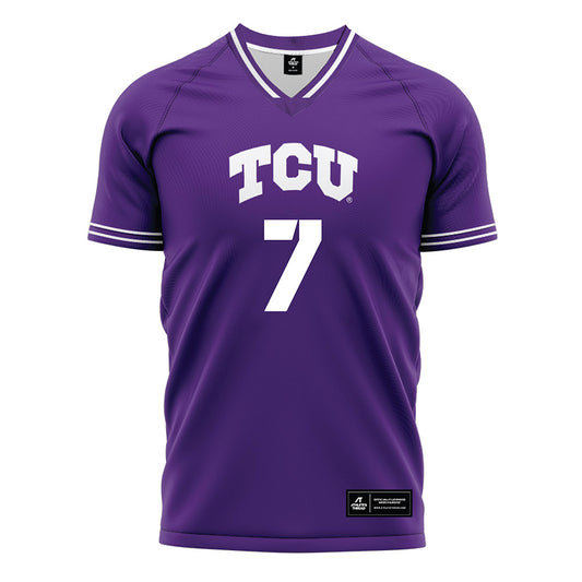 TCU - NCAA Women's Soccer : Seven Castain - Purple Soccer Jersey