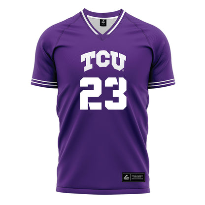 TCU - NCAA Women's Soccer : Grace Grace Coppinger - Purple Soccer Jersey-0