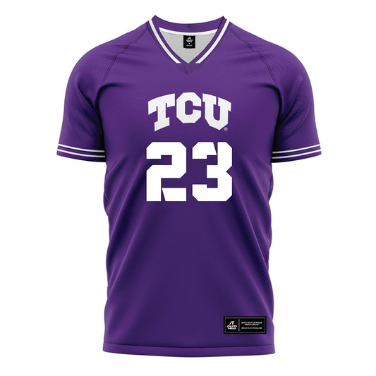 TCU - NCAA Women's Soccer : Grace Grace Coppinger - Purple Soccer Jersey-0