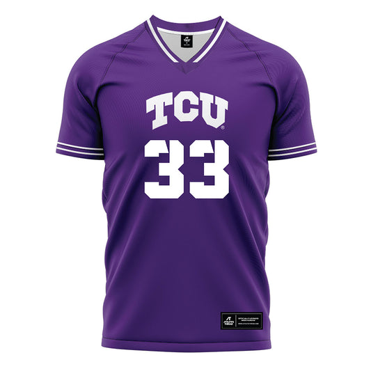 TCU - NCAA Women's Soccer : Grace Vest - Purple Soccer Jersey-0