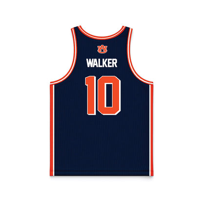 Auburn - NCAA Men's Basketball : Simon Walker - Navy Basketball Jersey-1