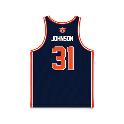 Auburn - NCAA Men's Basketball : Chaney Johnson - Navy Basketball Jersey