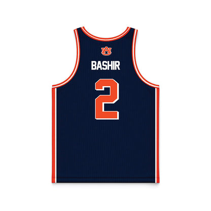 Auburn - NCAA Men's Basketball : Abdul Bashir - Navy Basketball Jersey-1