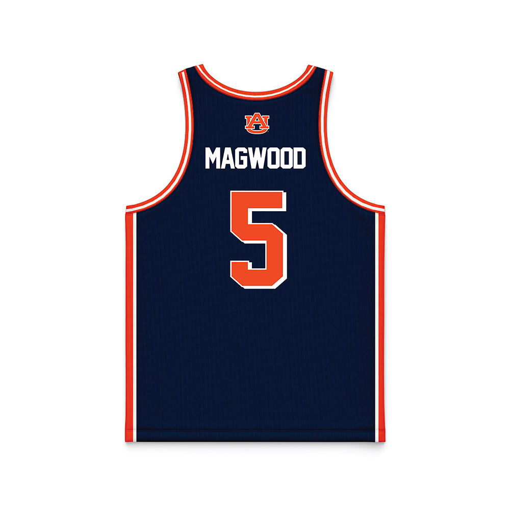 Auburn - NCAA Men's Basketball : Kaden Magwood - Navy Basketball Jersey-1