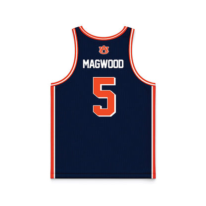 Auburn - NCAA Men's Basketball : Kaden Magwood - Navy Basketball Jersey-1