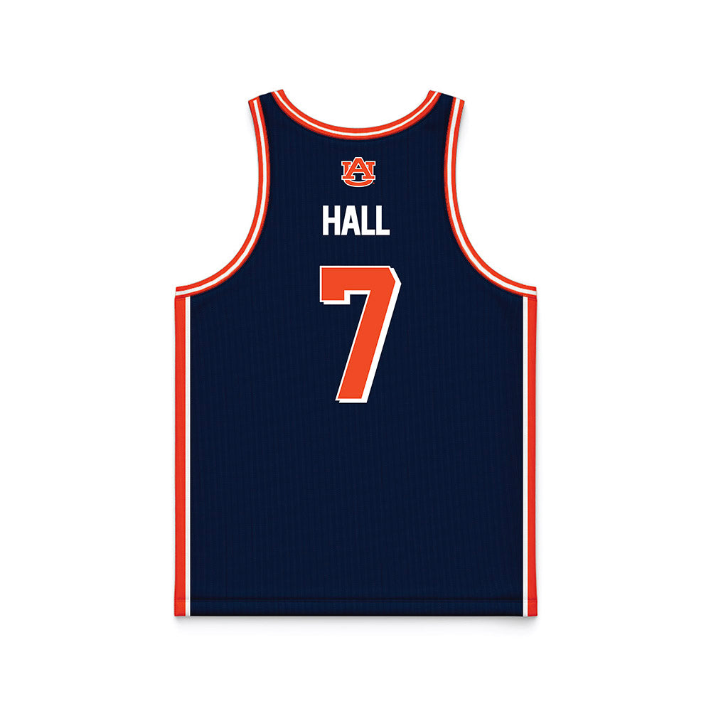 Auburn - NCAA Men's Basketball : Keyshawn Hall - Navy Basketball Jersey-1