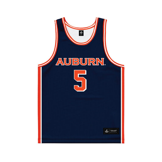 Auburn - NCAA Men's Basketball : Kaden Magwood - Navy Basketball Jersey-0
