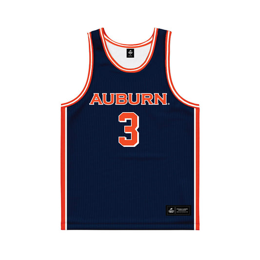 Auburn - NCAA Men's Basketball : Jahki Howard - Navy Basketball Jersey