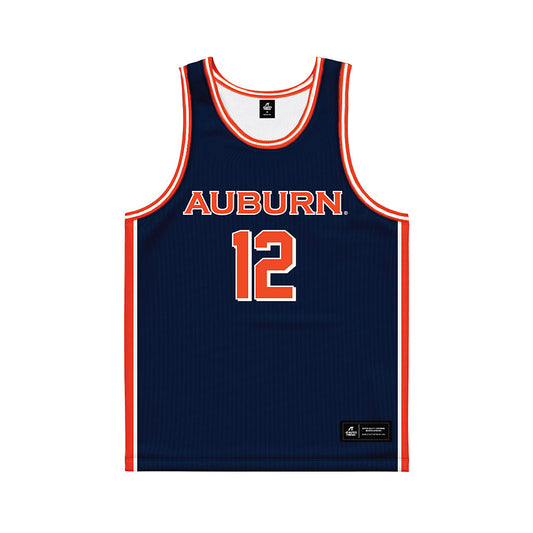 Auburn - NCAA Men's Basketball : Joah Shay - Navy Basketball Jersey