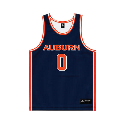 Auburn - NCAA Men's Basketball : Tahaad Pettiford - Navy Basketball Jersey-0