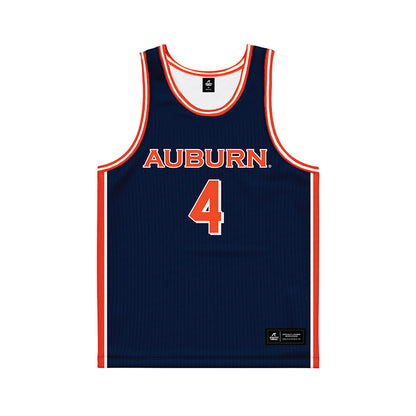 Auburn - NCAA Men's Basketball : Johni Broome - Navy Basketball Jersey