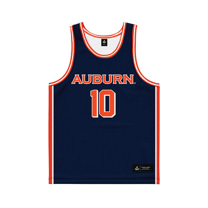 Auburn - NCAA Men's Basketball : Simon Walker - Navy Basketball Jersey-0