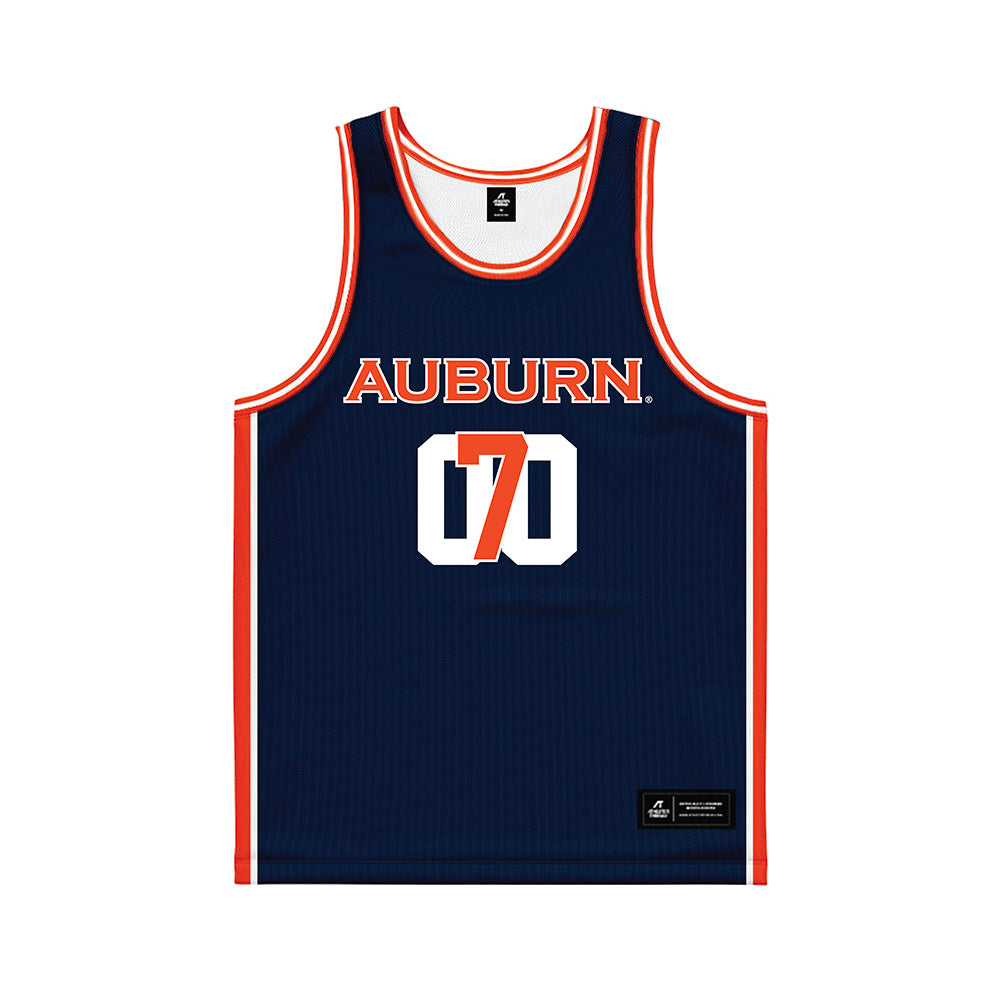 Auburn - NCAA Men's Basketball : Keyshawn Hall - Navy Basketball Jersey-0