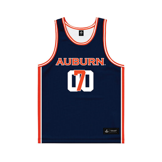 Auburn - NCAA Men's Basketball : Keyshawn Hall - Navy Basketball Jersey-0