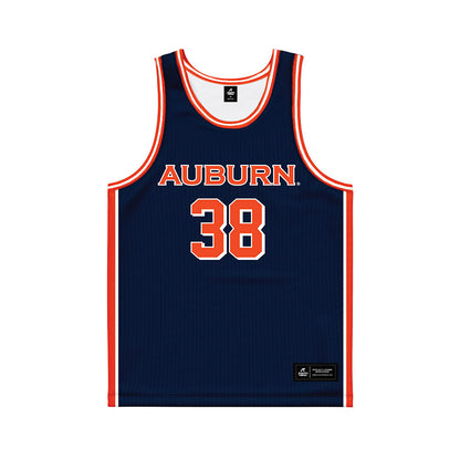 Auburn - NCAA Men's Basketball : Filip Jovic - Navy Basketball Jersey-0