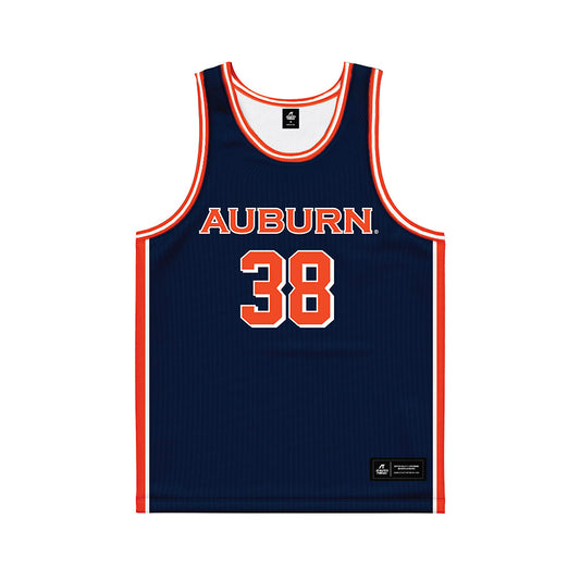 Auburn - NCAA Men's Basketball : Filip Jovic - Navy Basketball Jersey-0