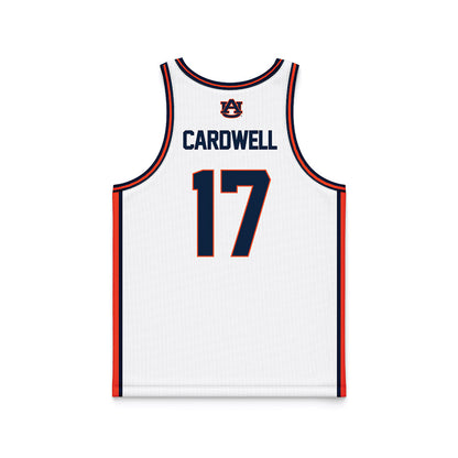 Auburn - NCAA Men's Basketball : Drake Cardwell - White Basketball Jersey-1