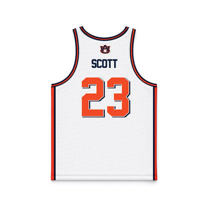 Auburn - NCAA Men's Basketball : Addarin Scott - Basketball Jersey White