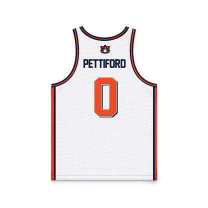 Auburn - NCAA Men's Basketball : Tahaad Pettiford - White Basketball Jersey-1