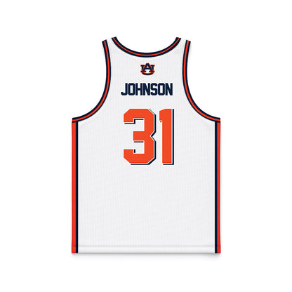 Auburn - NCAA Men's Basketball : Chaney Johnson - White Basketball Jersey