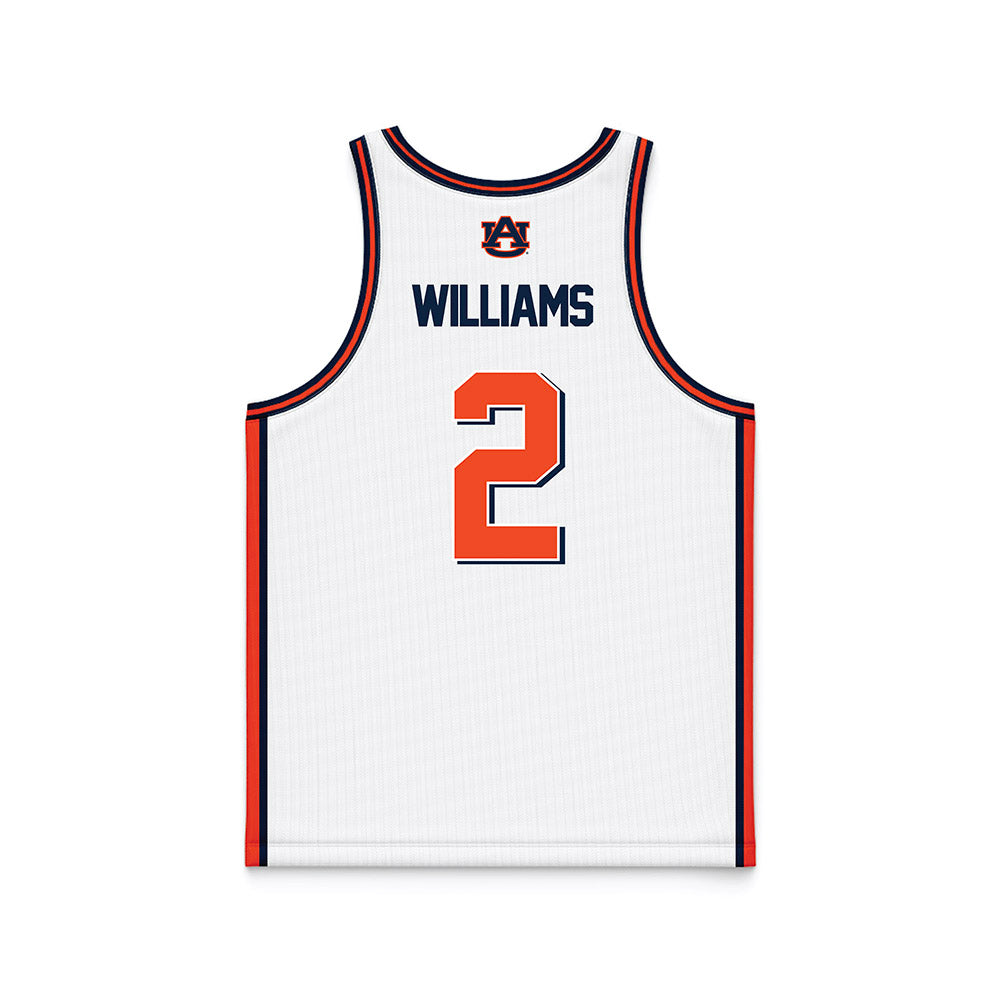 Auburn - NCAA Men's Basketball : Jaylin Williams - Basketball Jersey White