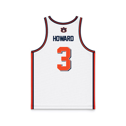 Auburn - NCAA Men's Basketball : Jahki Howard - White Basketball Jersey