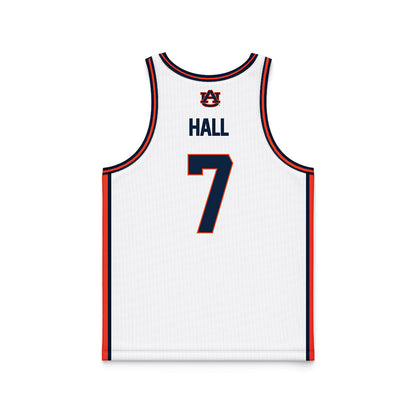 Auburn - NCAA Men's Basketball : Keyshawn Hall - White Basketball Jersey-1
