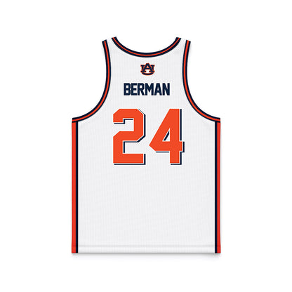 Auburn - NCAA Men's Basketball : Lior Berman - Basketball Jersey White