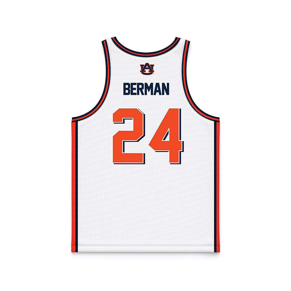 Auburn - NCAA Men's Basketball : Lior Berman - White Basketball Jersey