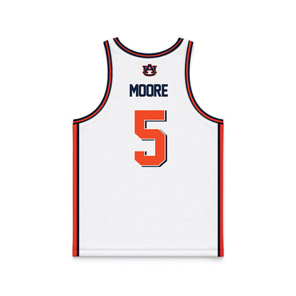 Auburn - NCAA Men's Basketball : Chris Moore - Basketball Jersey White