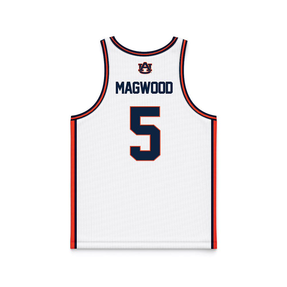 Auburn - NCAA Men's Basketball : Kaden Magwood - White Basketball Jersey-1