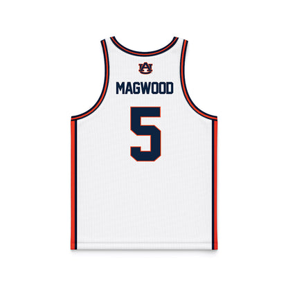 Auburn - NCAA Men's Basketball : Kaden Magwood - White Basketball Jersey-1