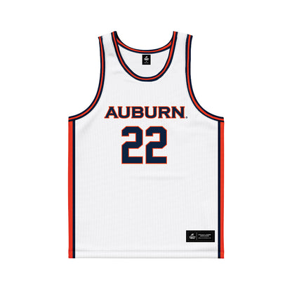 Auburn - NCAA Men's Basketball : Reed Trapp - White Basketball Jersey-0