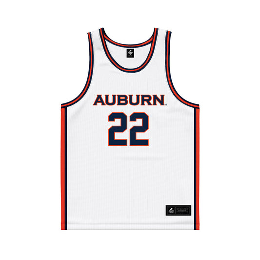 Auburn - NCAA Men's Basketball : Reed Trapp - White Basketball Jersey-0
