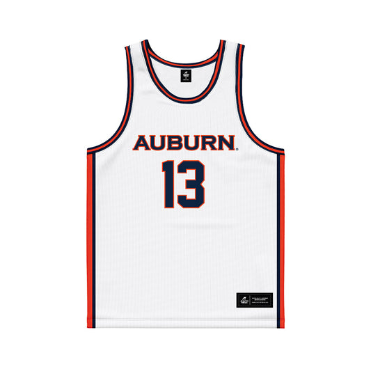 Auburn - NCAA Men's Basketball : CJ Williams - White Basketball Jersey-0