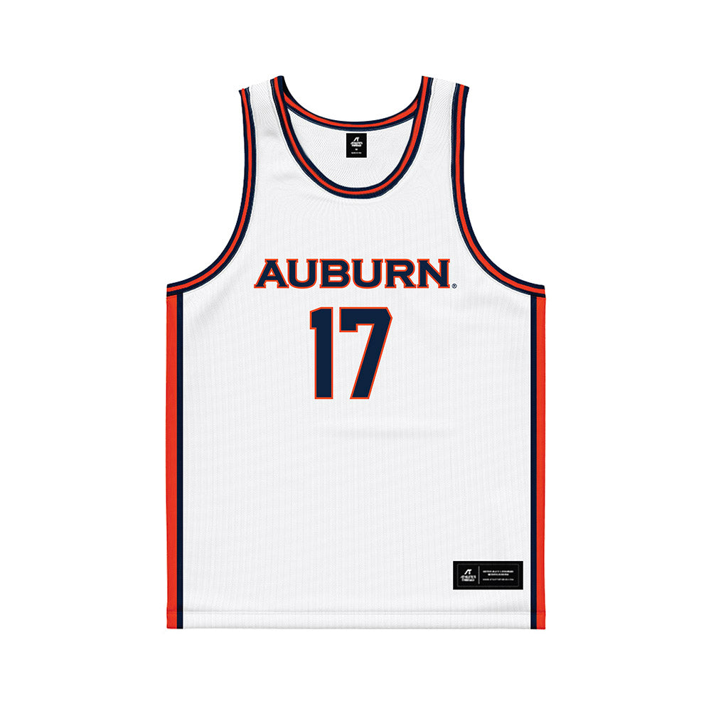 Auburn - NCAA Men's Basketball : Drake Cardwell - White Basketball Jersey-0