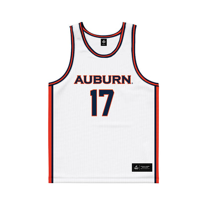 Auburn - NCAA Men's Basketball : Drake Cardwell - White Basketball Jersey-0