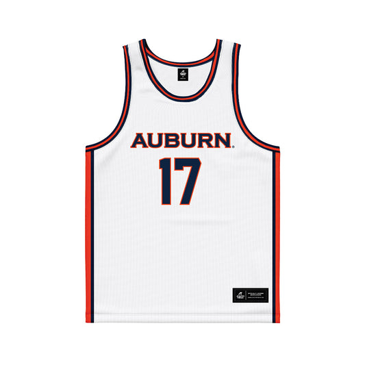 Auburn - NCAA Men's Basketball : Drake Cardwell - White Basketball Jersey-0