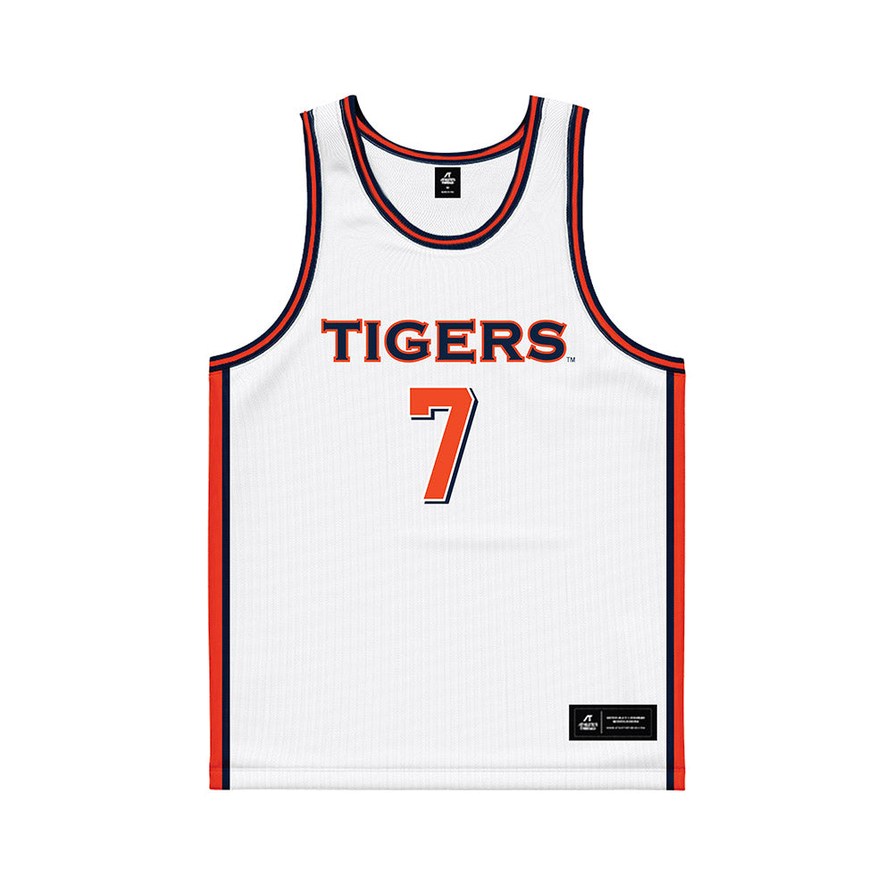 Auburn - NCAA Men's Basketball : CJ Williams - White Basketball Jersey-0