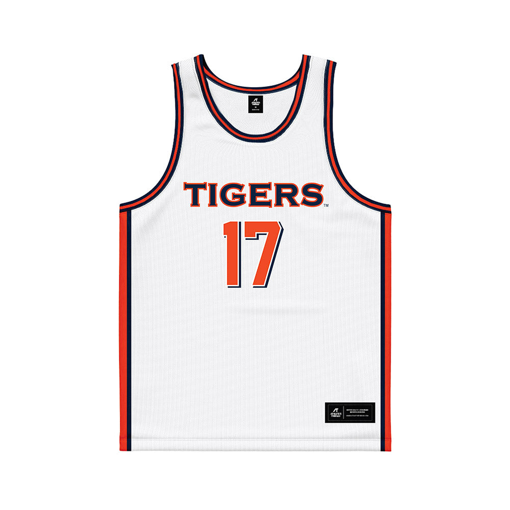 Auburn - NCAA Men's Basketball : Drake Cardwell - White Basketball Jersey