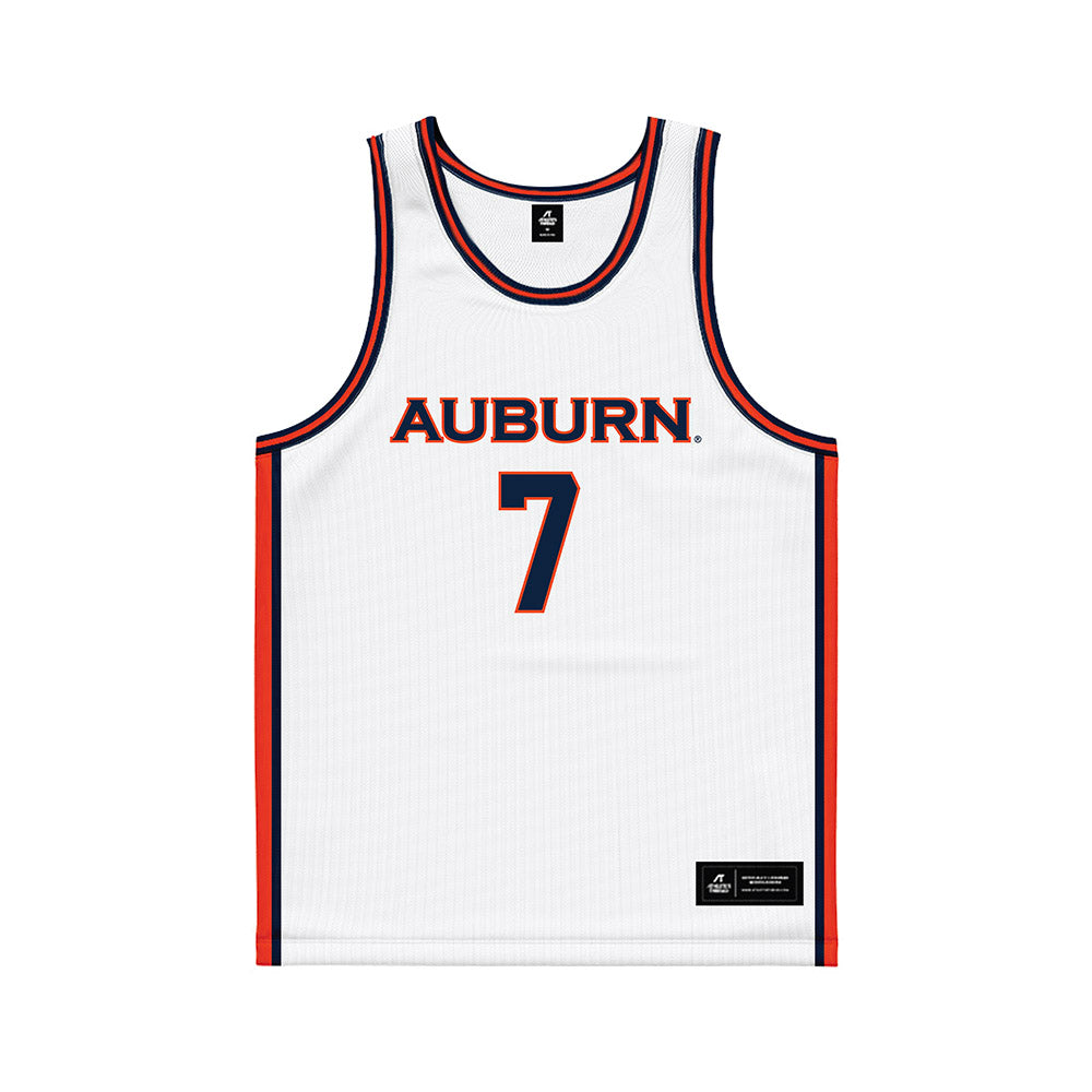 Auburn - NCAA Men's Basketball : Keyshawn Hall - White Basketball Jersey-0