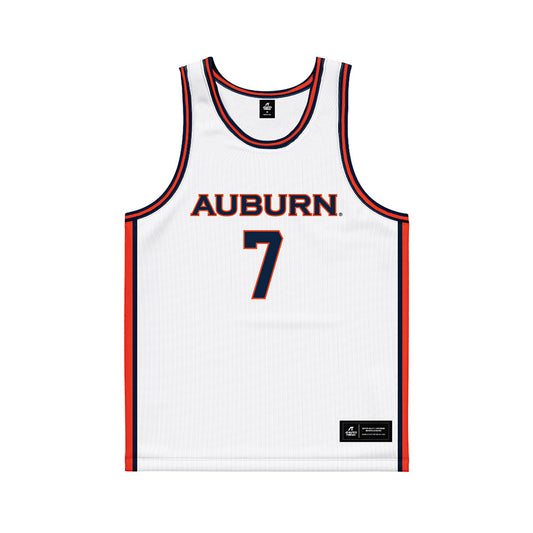 Auburn - NCAA Men's Basketball : Keyshawn Hall - White Basketball Jersey-0