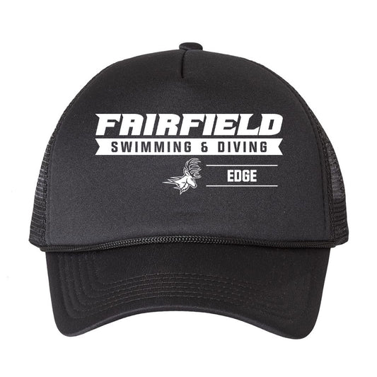 Fairfield - NCAA Women's Swimming & Diving : Riley Edge - Trucker Hat-0