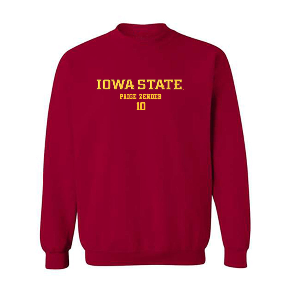 Iowa State - NCAA Softball : paige zender - Classic Fashion Shersey Crewneck Sweatshirt