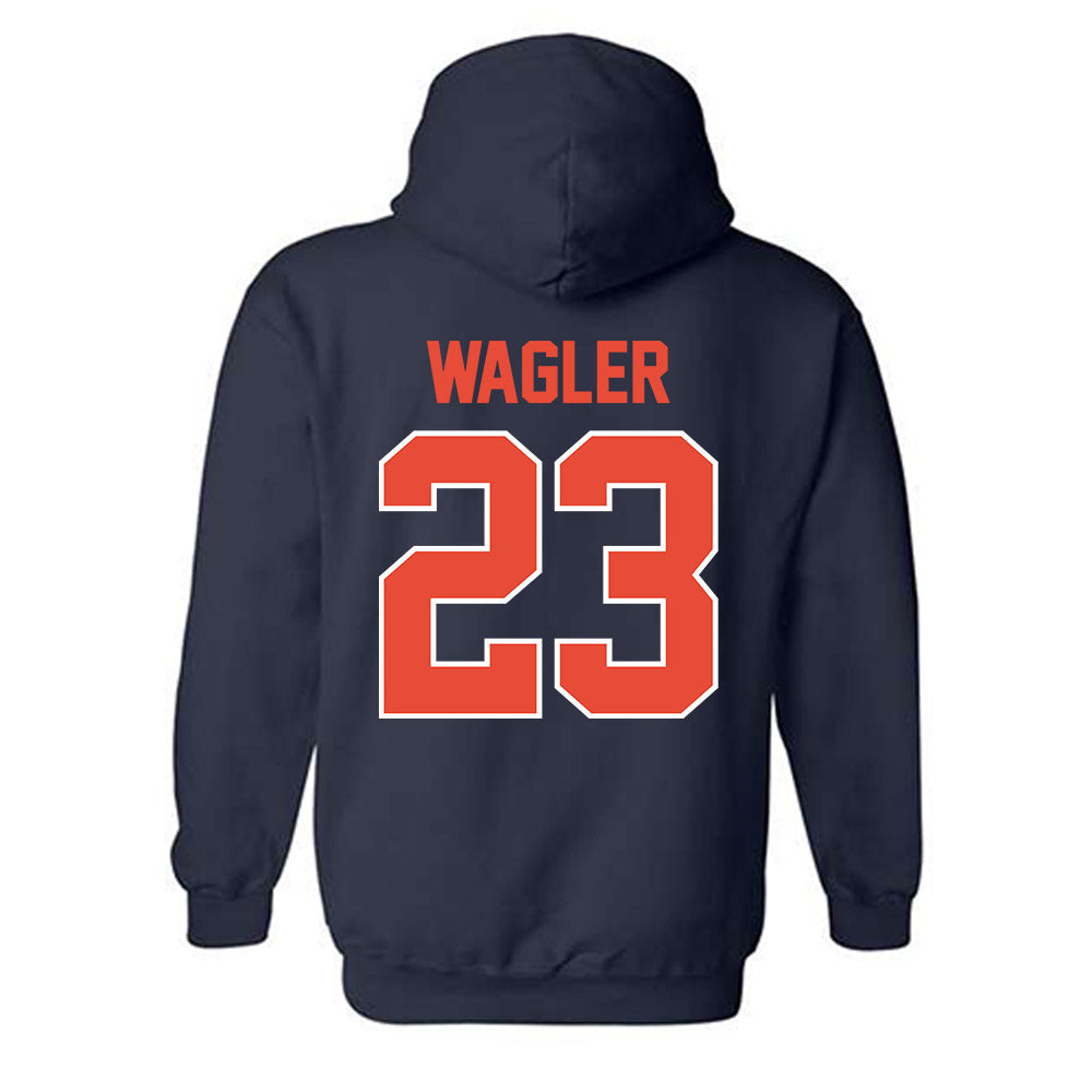 Illinois - NCAA Men's Basketball : Keaton Wagler - Classic Shersey Hooded Sweatshirt-1